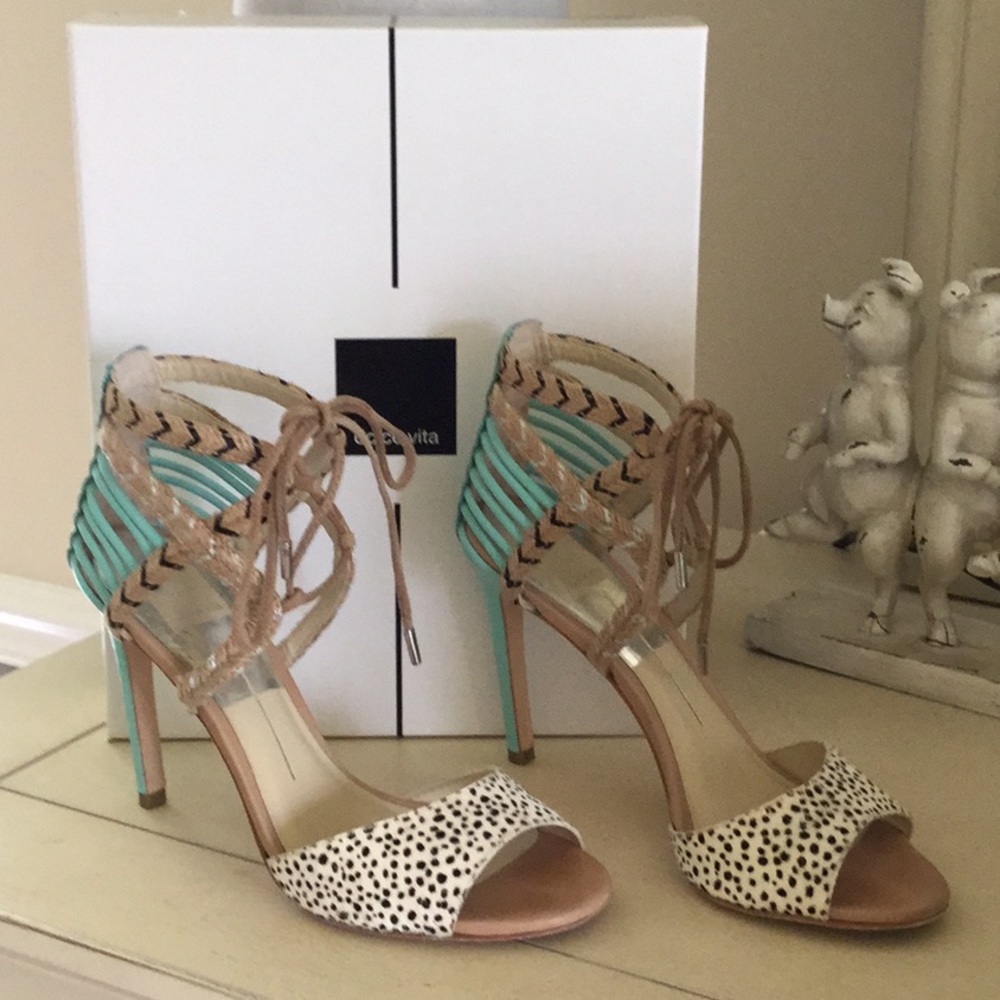 Dolce Vita High Heel Lace Tie Sandal.